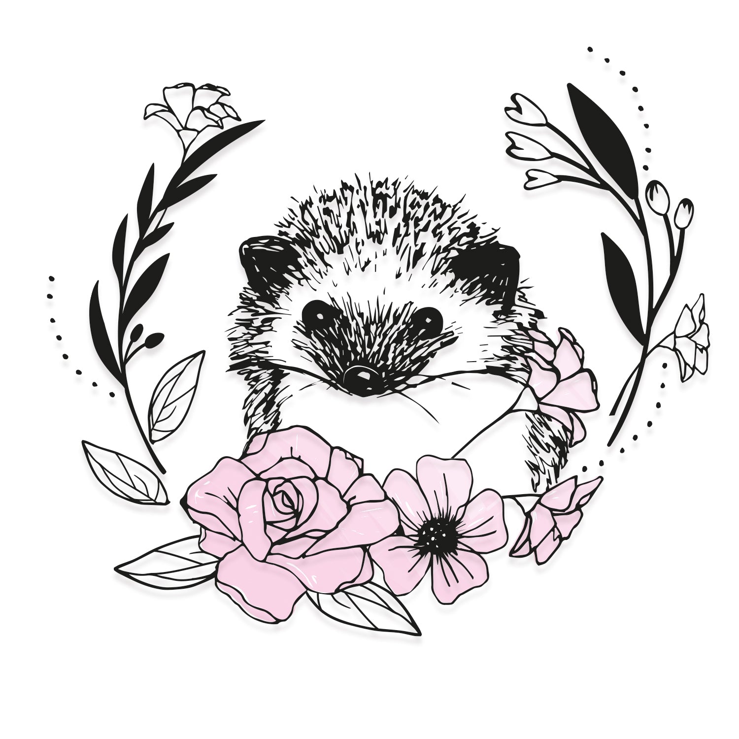 sizzix-layered-stamps-floral-hedgehog-stempelset-9-tlg-igel image 1