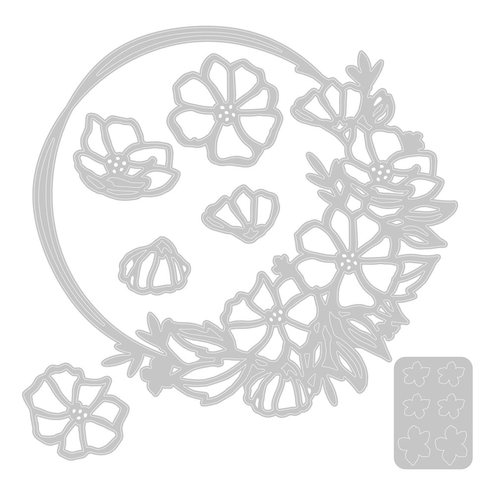 sizzix-thinlits-floral-round-stanzschablonen-7-tlg-kranz image 2