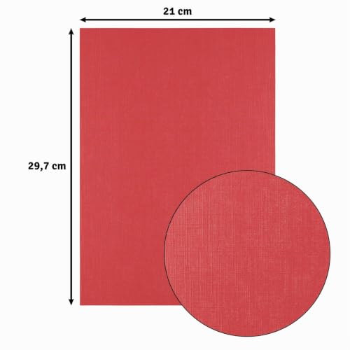 vaessen-creative-florence-tonkarton-a4-poppy-rot-leinen-10-b-gen image 7