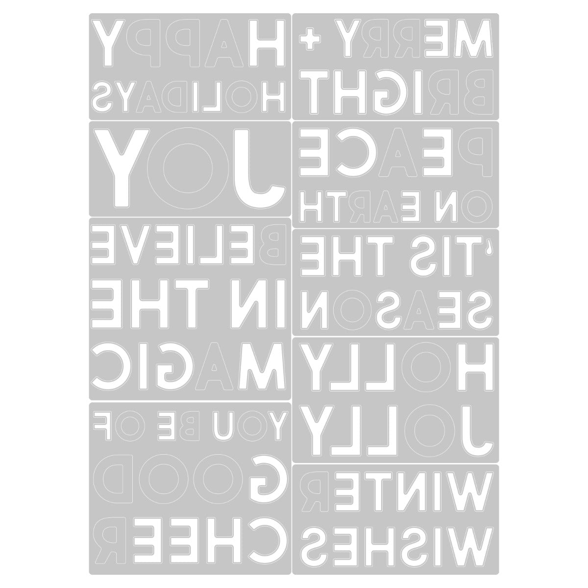 sizzix-thinlits-bold-text-christmas-stanzschablonen-9er-tim-holtz image 2