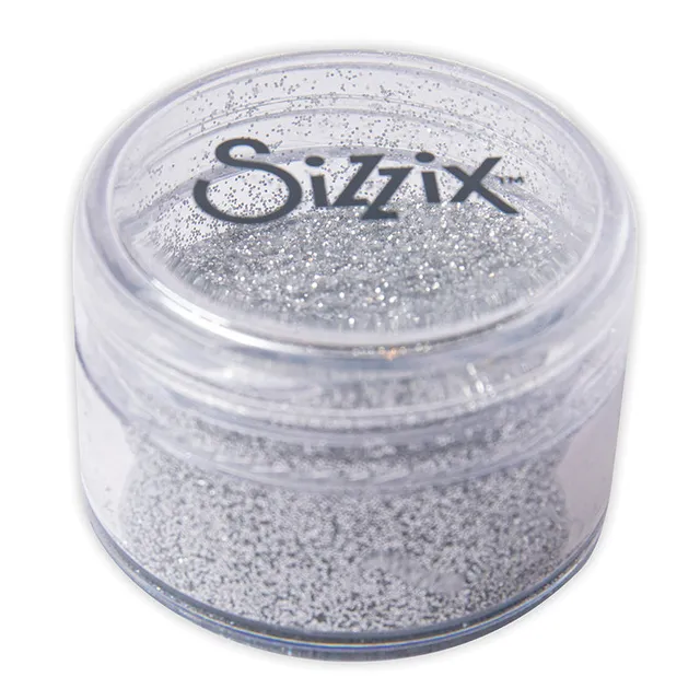 sizzix-effectz-glitzer-silber-12g-biologisch-abbaubar-fein image 1