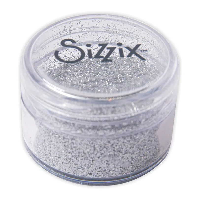 sizzix-effectz-glitzer-silber-12g-biologisch-abbaubar-fein image 1