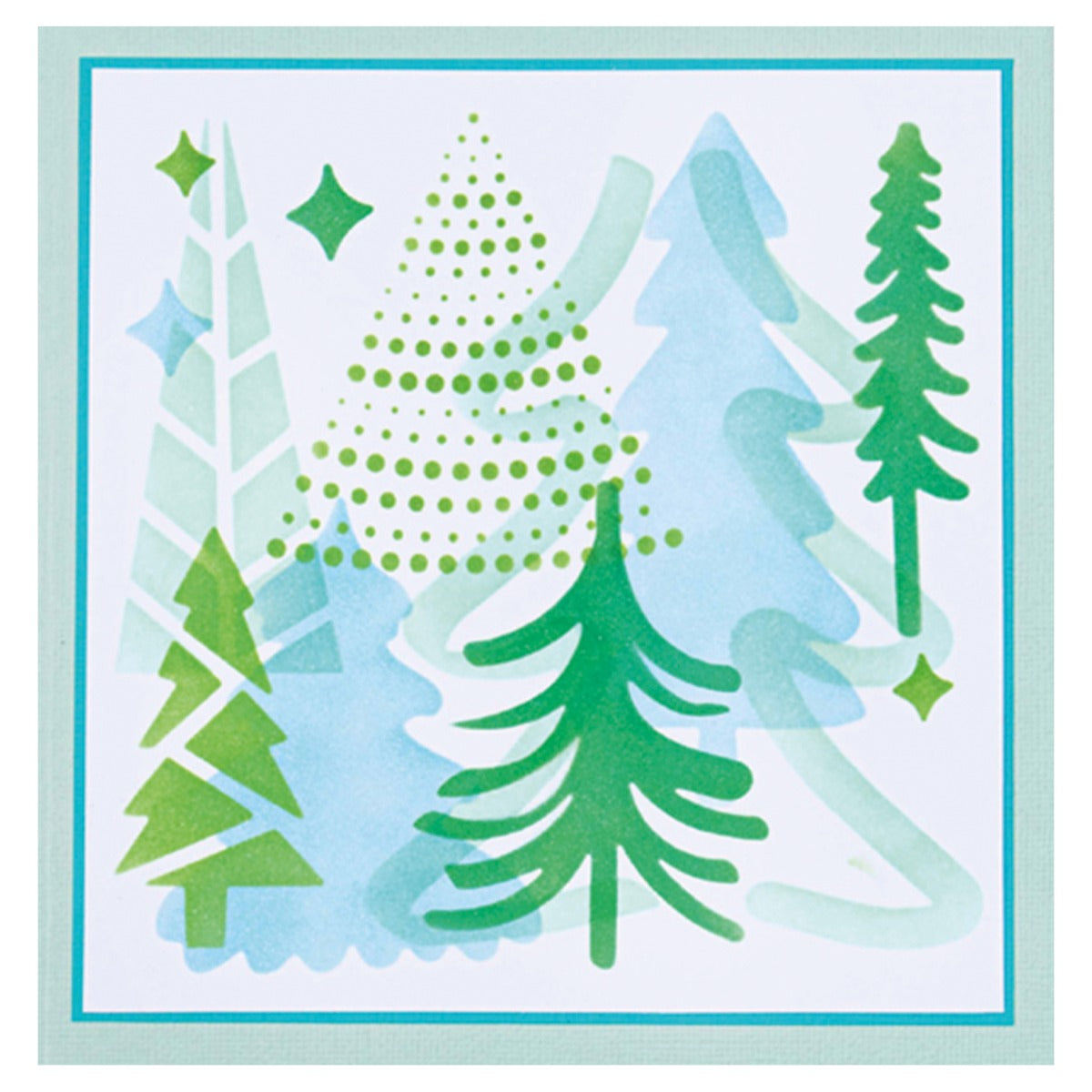 sizzix-layered-stencils-doodle-trees-schablonen-4er-b-ume image 1