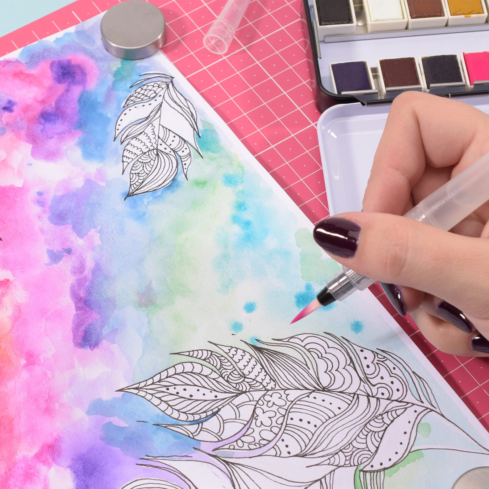 vaessen-creative-florence-aquarellpapier-a5-24-blatt-200-g-glatt image 4