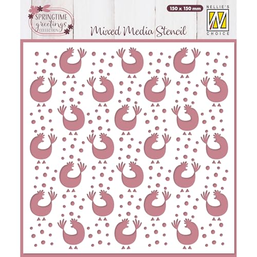 nellie-s-choice-cut-easy-schablone-huhn-ostern-15x15cm-wiederverwendbar image 2