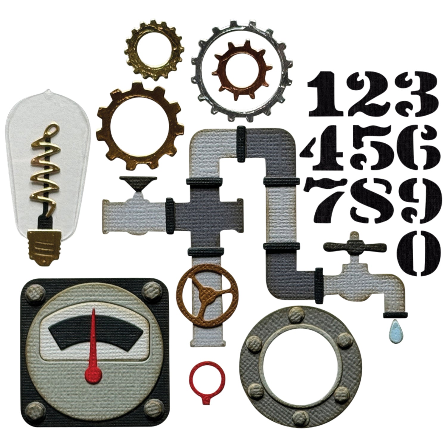 sizzix-thinlits-vault-industrial-stanzen-37tlg-tim-holtz-zahnrad image 1