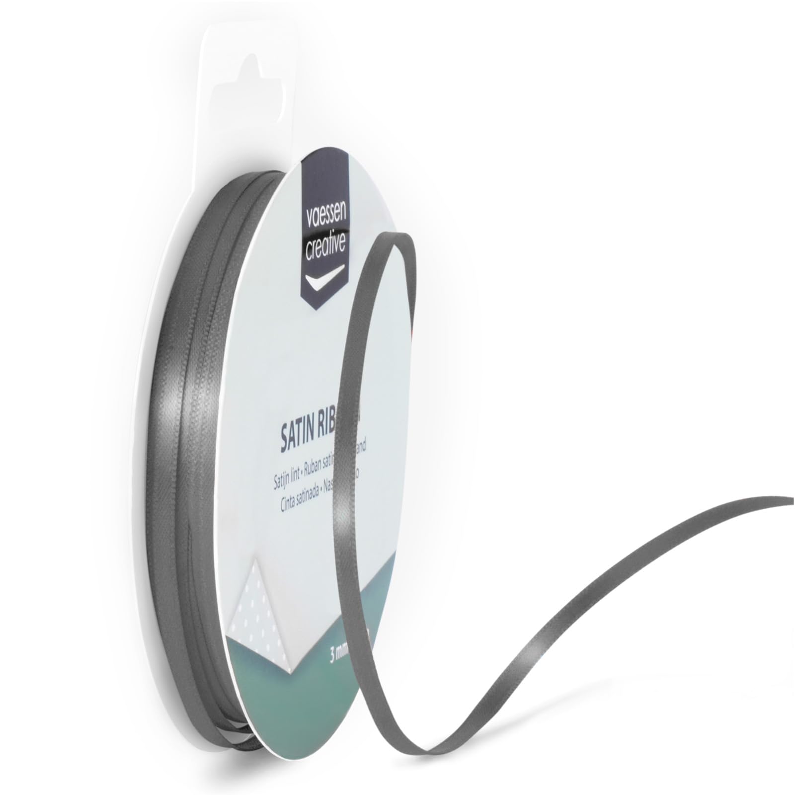 vaessen-florence-satinband-stahl-grau-3mm-x-10m-doppelsatinband image 1
