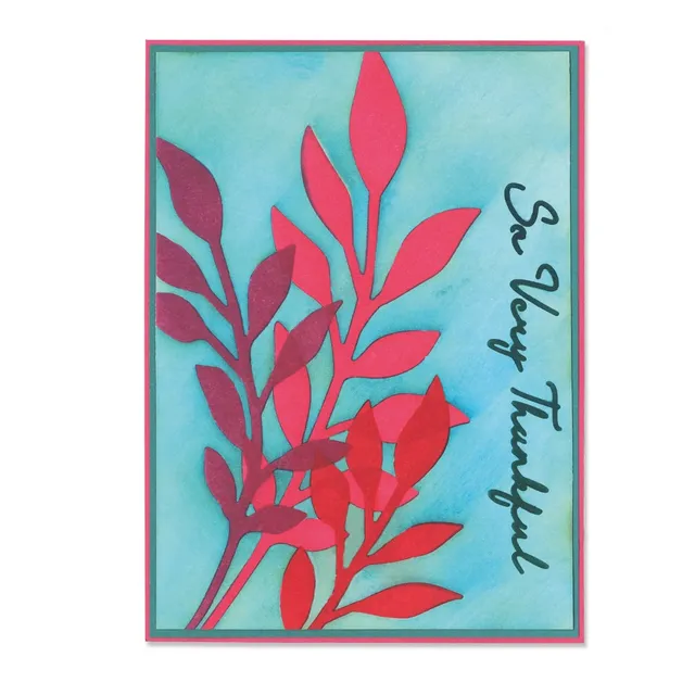 sizzix-a6-layered-stencils-cosmopolitan-frond-schablonen-4tlg image 1
