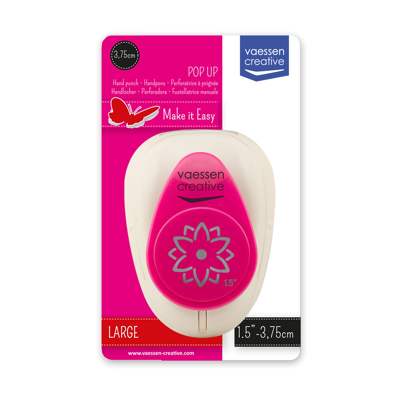 vaessen-creative-cut-easy-motivstanzer-3d-blume-3-7cm-rosa image 5