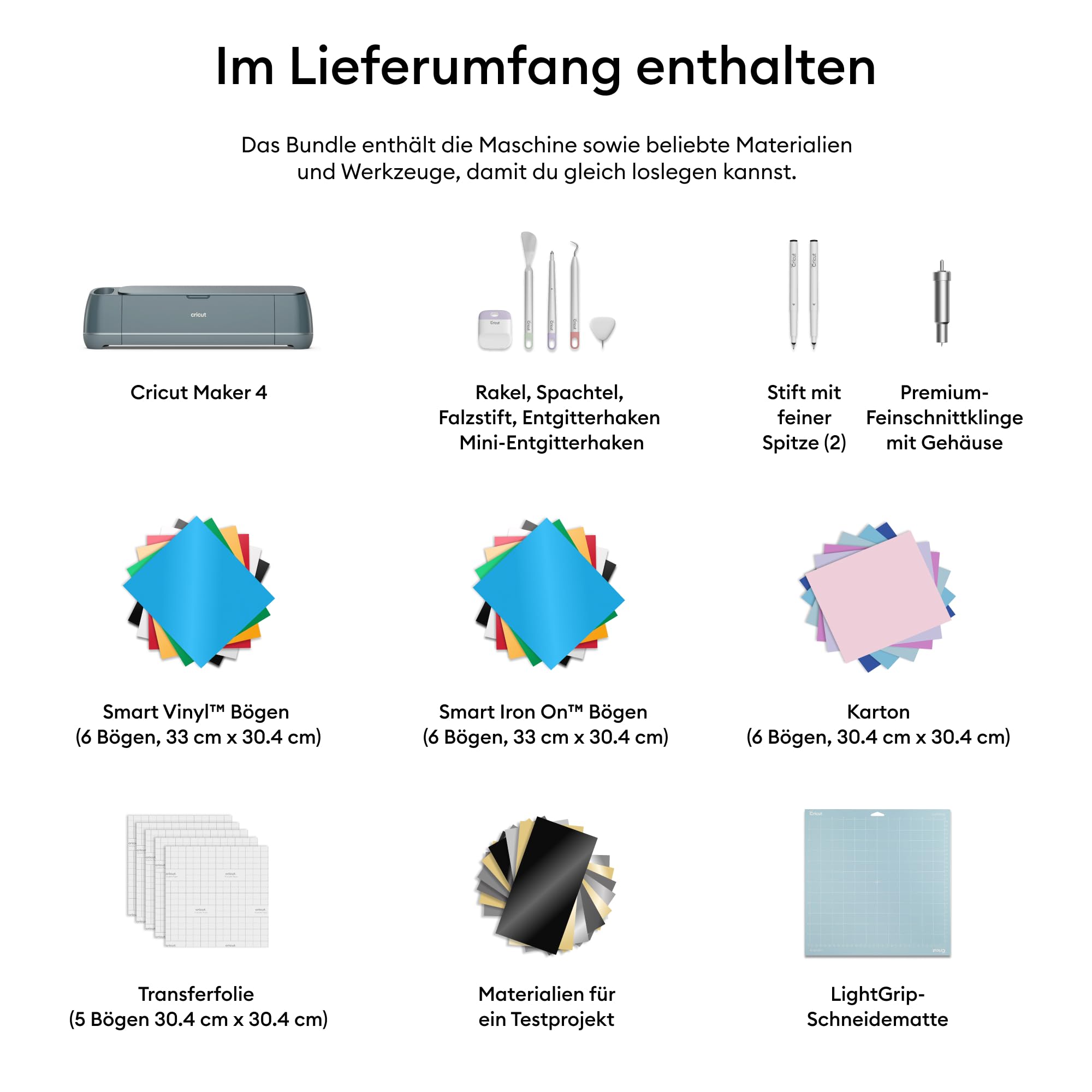 cricut-maker-4-essentials-bundle-schneidemaschine-300-materialien image 3