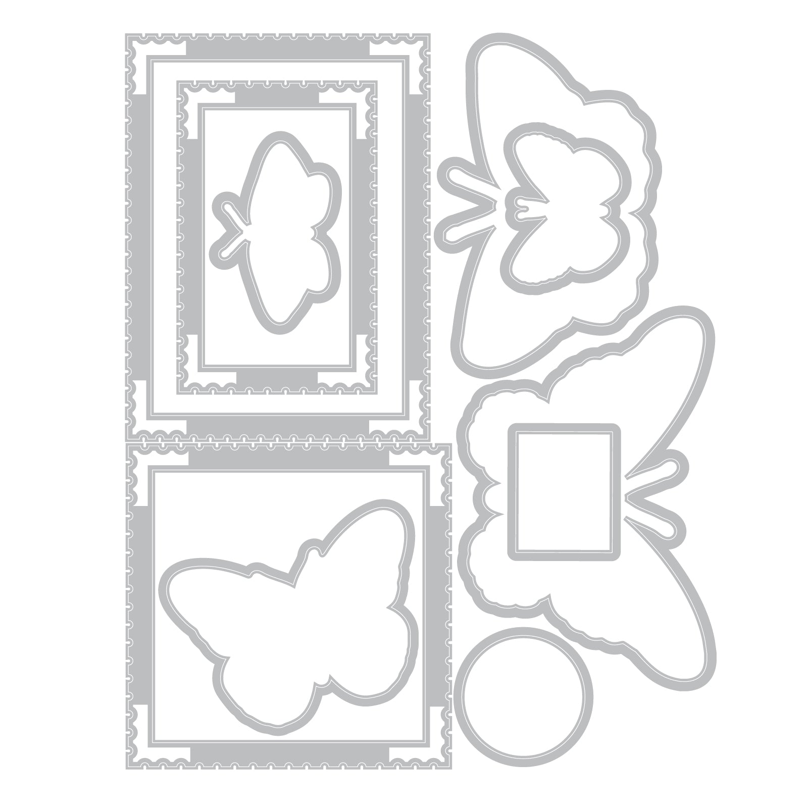 sizzix-framelits-postage-wings-stempelset-11tlg-schmetterling image 4