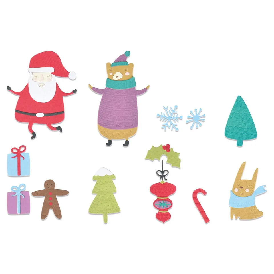 sizzix-thinlits-doodle-christmas-stanzschablonen-11er-set image 1