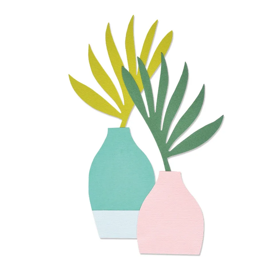 sizzix-bigz-l-vase-foliage-stanzform-vase-bl-tter image 1