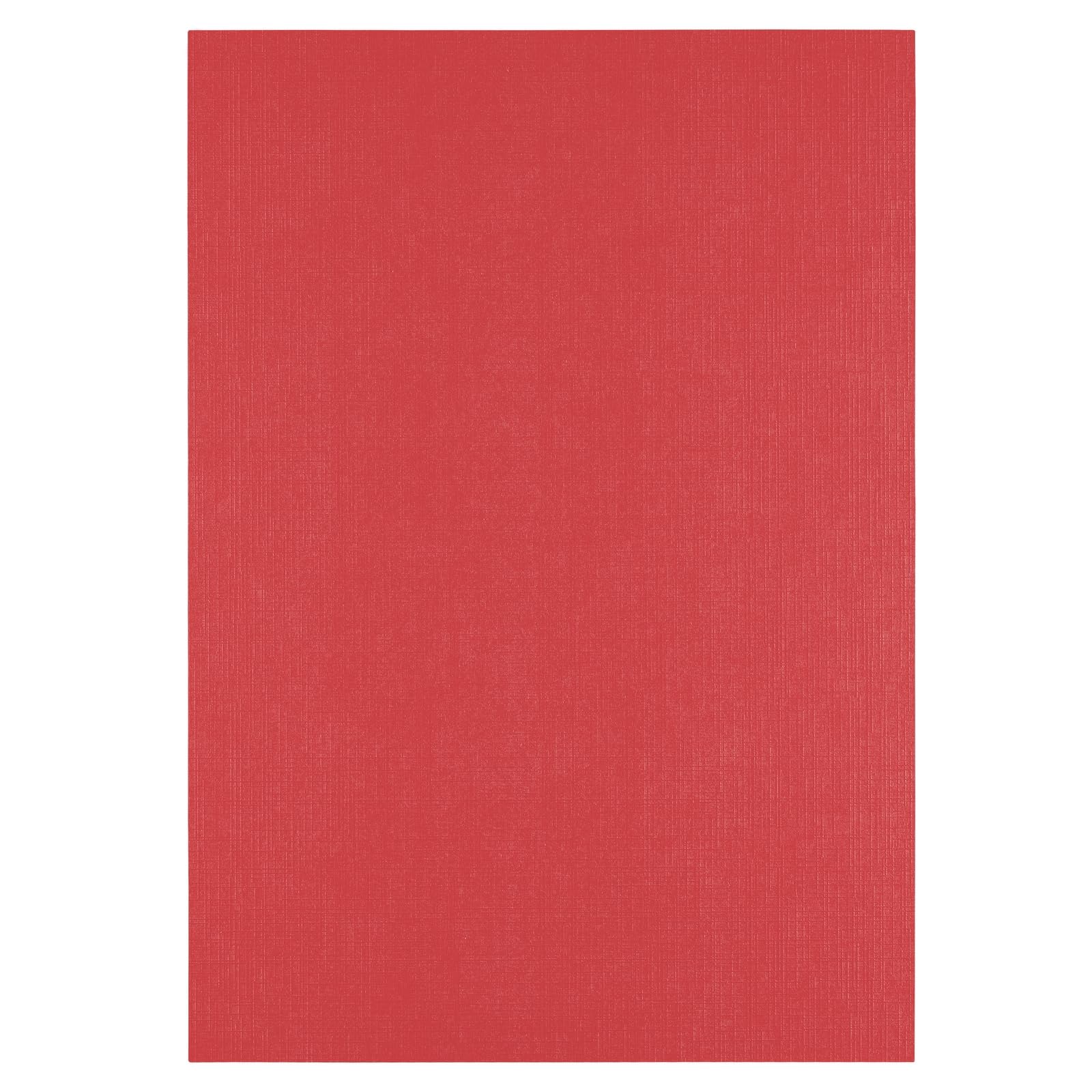 vaessen-creative-florence-tonkarton-a4-poppy-rot-leinen-10-b-gen image 1