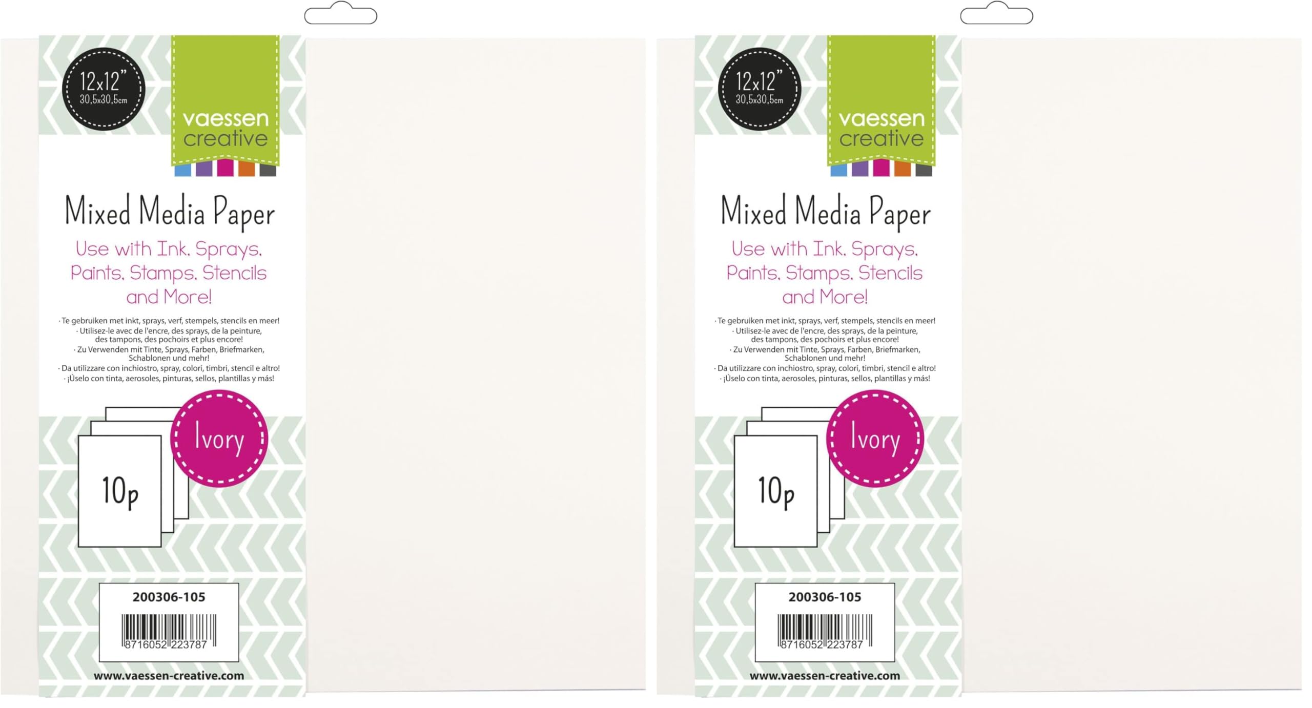 vaessen-creative-mixed-media-papier-wei-30-5cm-10-blatt-240g image 7