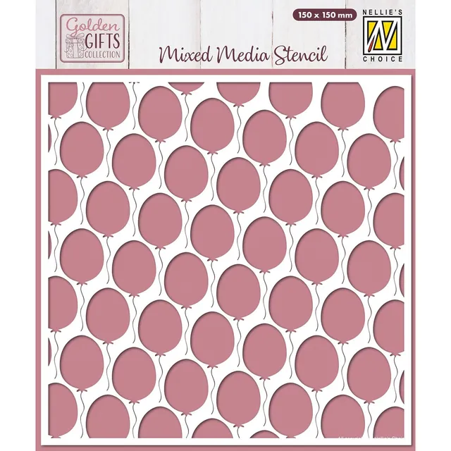 nellie-s-choice-ballone-schablone-15x15cm-stencil-wiederverwendbar image 1