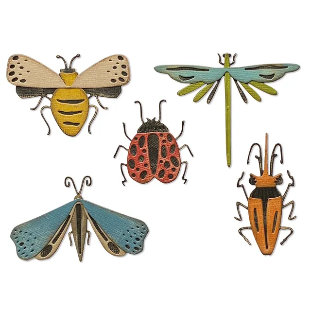 sizzix-thinlits-funky-insects-stanzschablonen-5er-set-insekten image 1