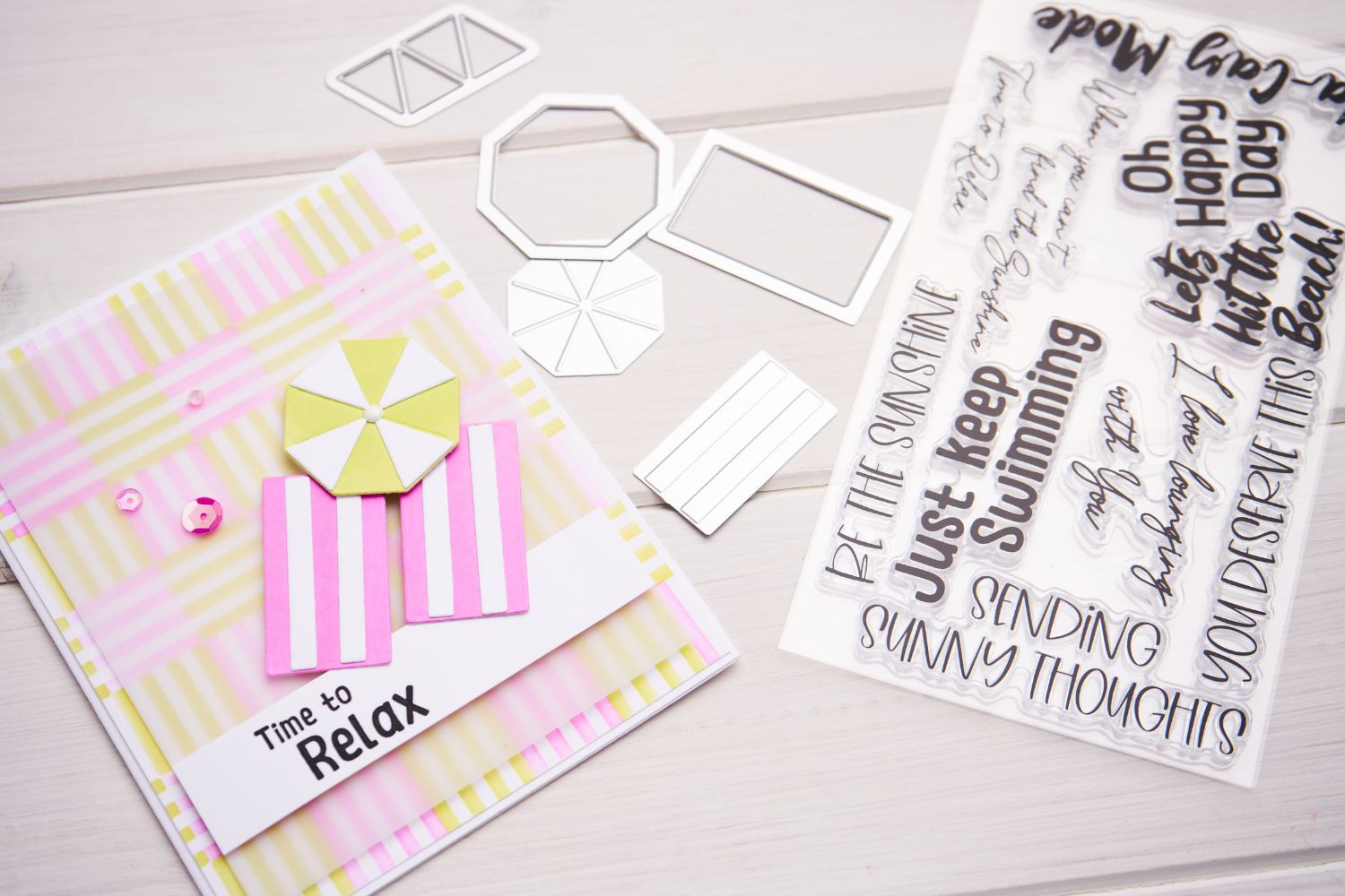 sizzix-clear-stamps-beach-blankets-brellas-stempelset-16tlg image 4