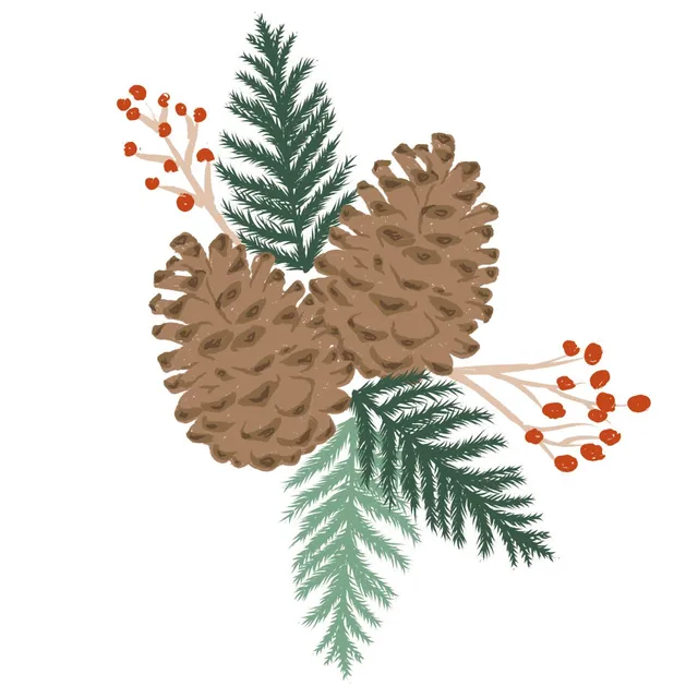 sizzix-layered-stamps-pine-branches-stempelset-8tlg-jones image 1