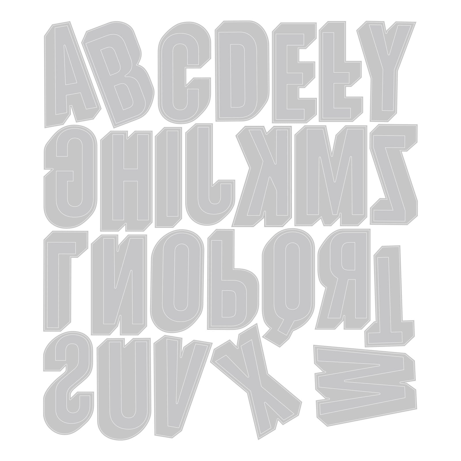 sizzix-thinlits-alphanumeric-shadow-upper-stanzschablonen-26tlg image 2
