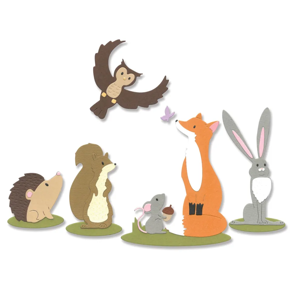 sizzix-thinlits-forest-animals-1-stanzen-10er-waldtiere image 1