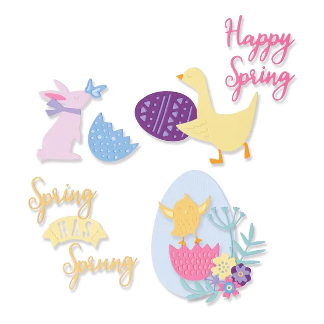 sizzix-thinlits-spring-has-sprung-stanzformen-15tlg-ostern image 1