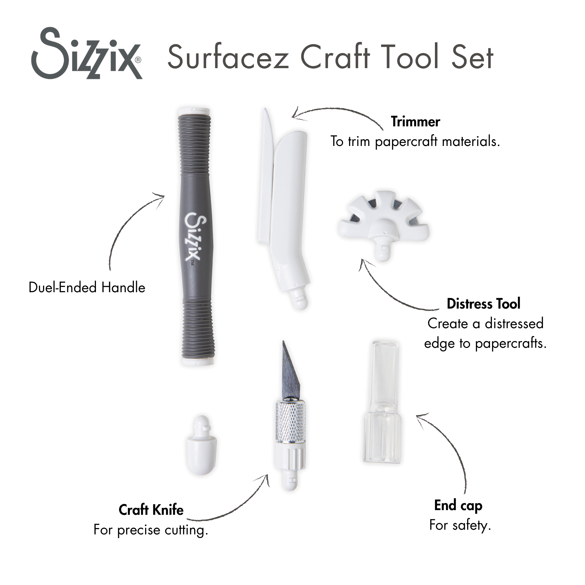 sizzix-surfacez-craft-tool-set-bastelwerkzeug-4-teilig image 2