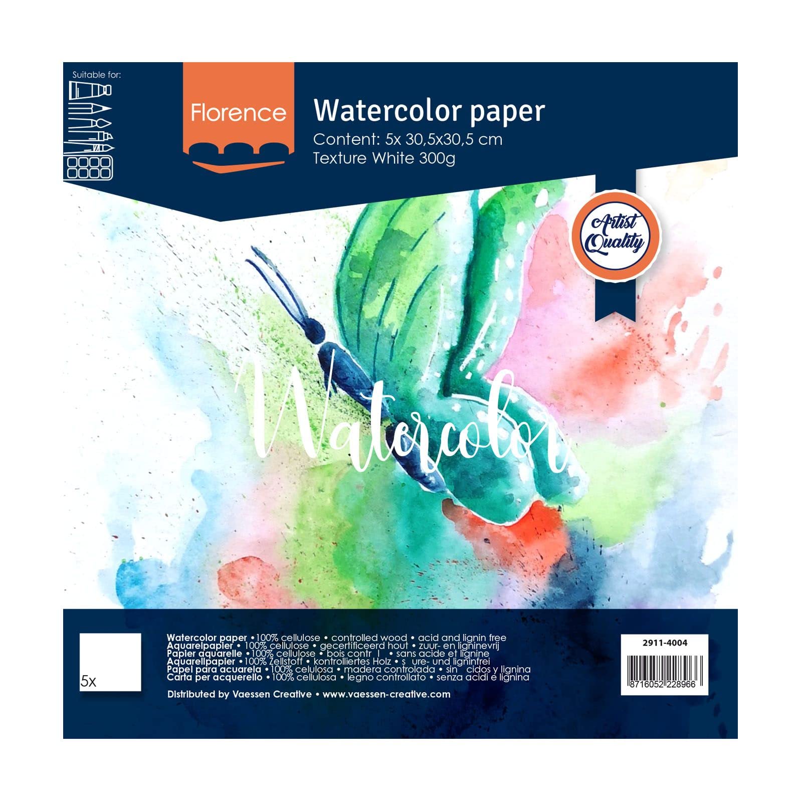 vaessen-florence-aquarellpapier-a4-wei-300g-10-blatt-strukturiert image 7