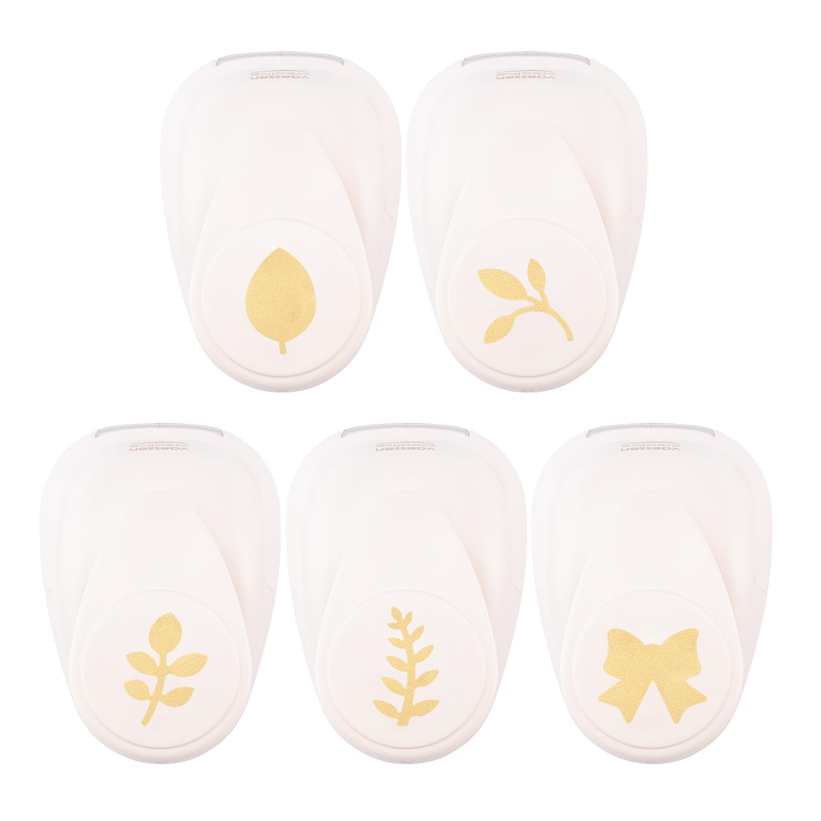 vaessen-cut-easy-motivstanzer-set-5tlg-bl-tter-schleife-papierstanzer image 1