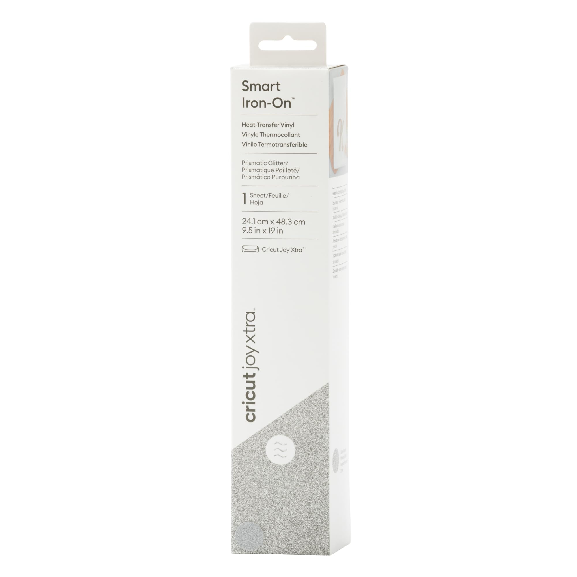 cricut-joy-xtra-smart-iron-on-glitzer-silber-24-1x48-3cm image 1