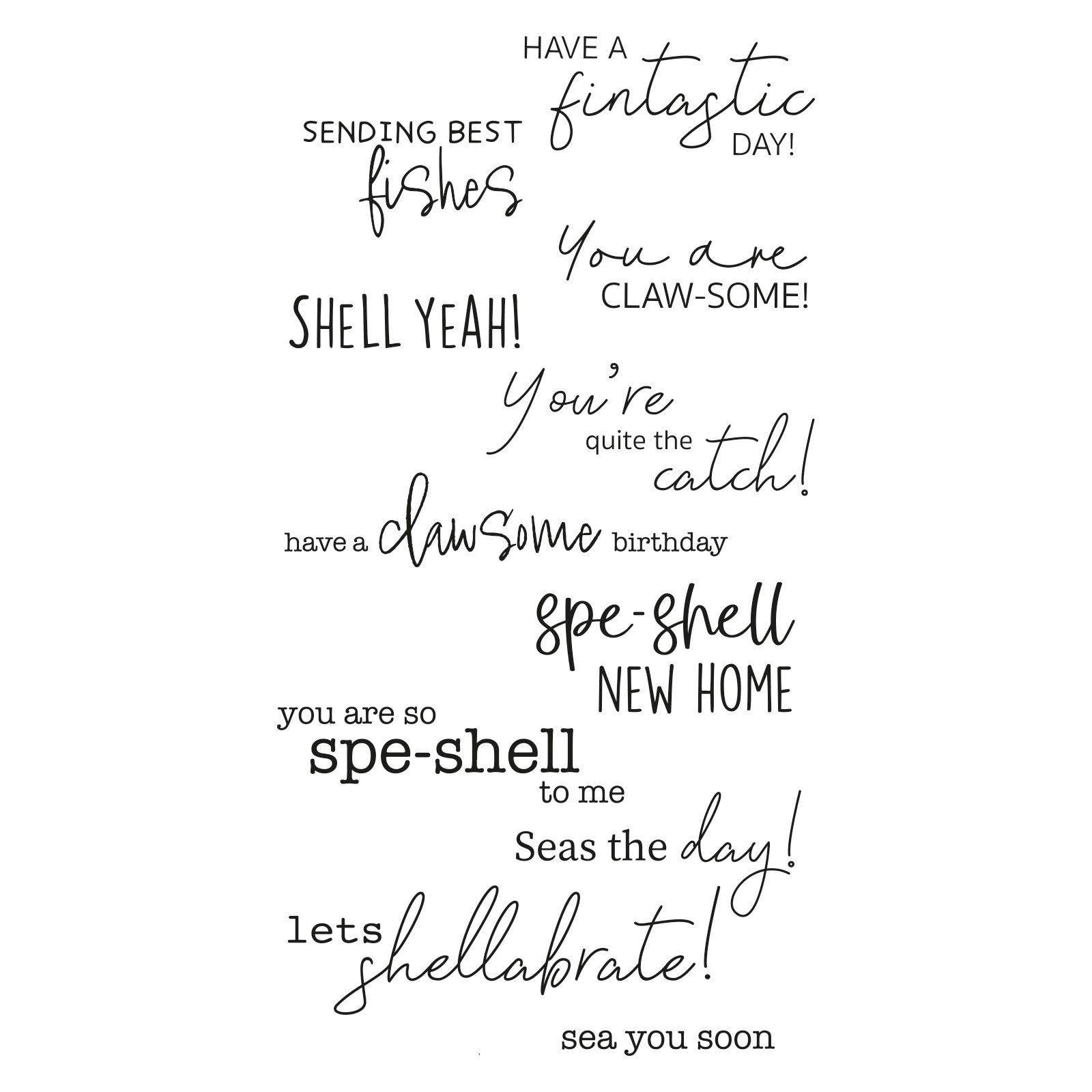 sizzix-clear-stamps-seas-the-day-stempel-11er-set-meer image 1