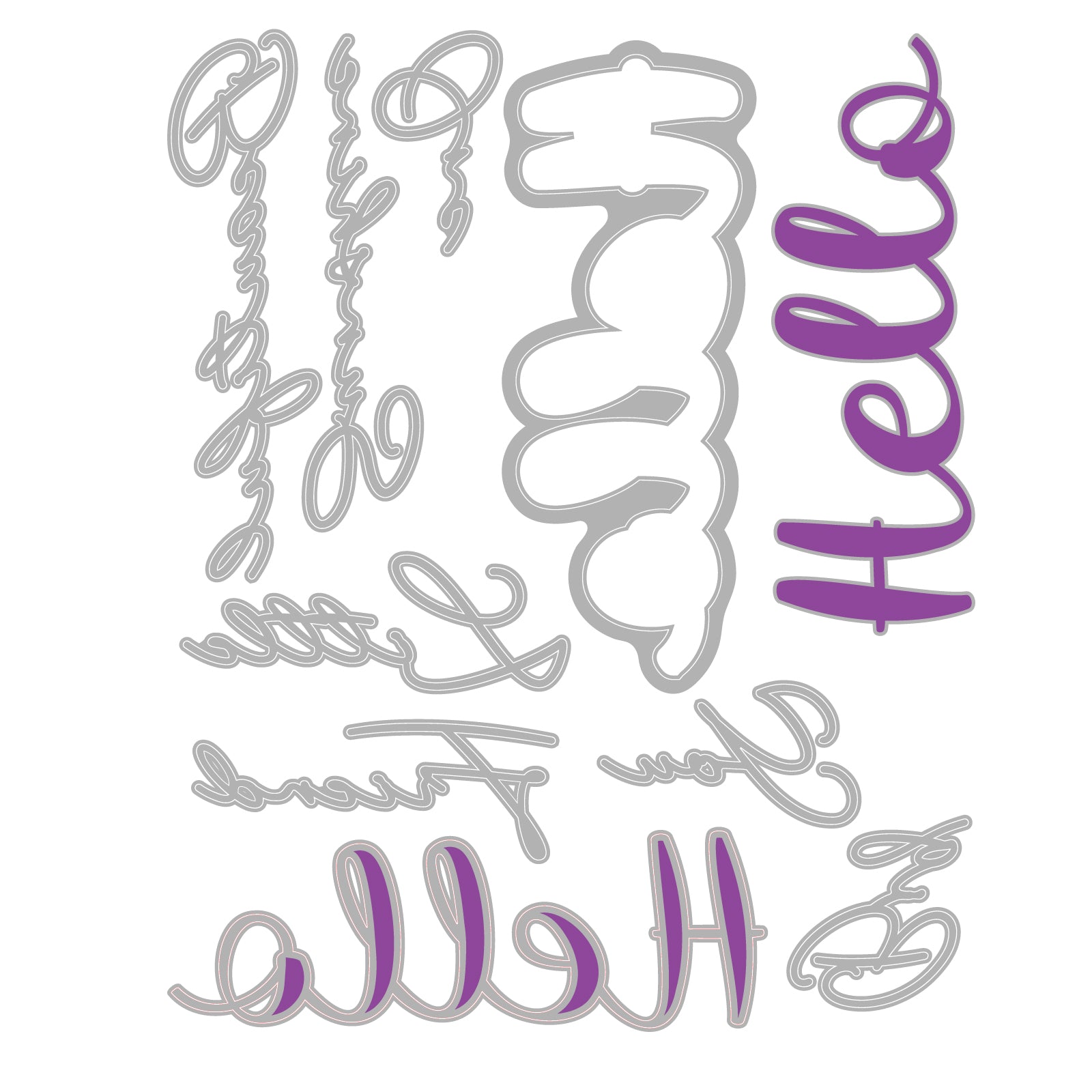 sizzix-thinlits-take-twos-hello-stanzschablonen-10-tlg-schrift image 2