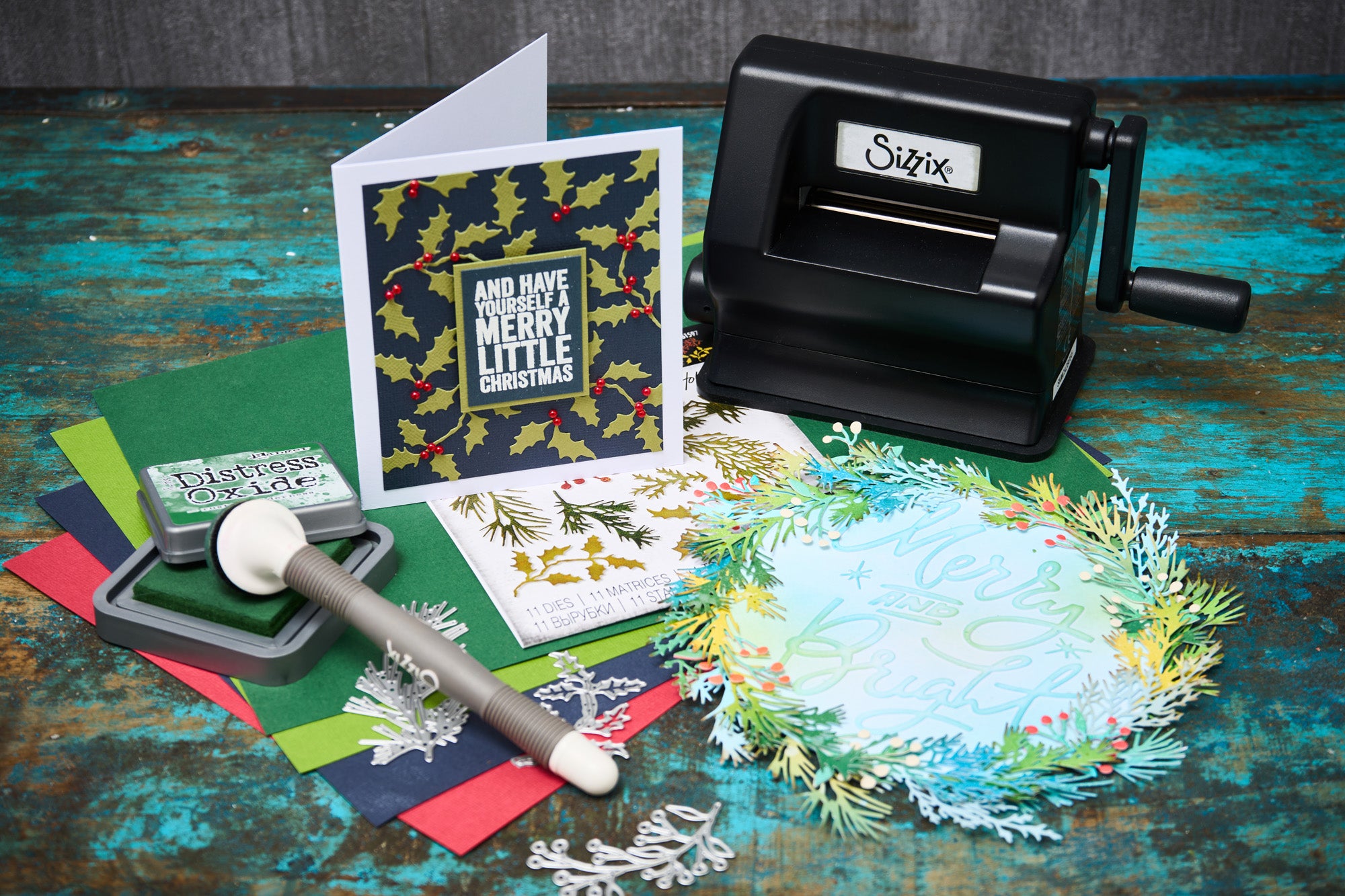 sizzix-thinlits-stanzform-holiday-greens-mini-11tlg image 5