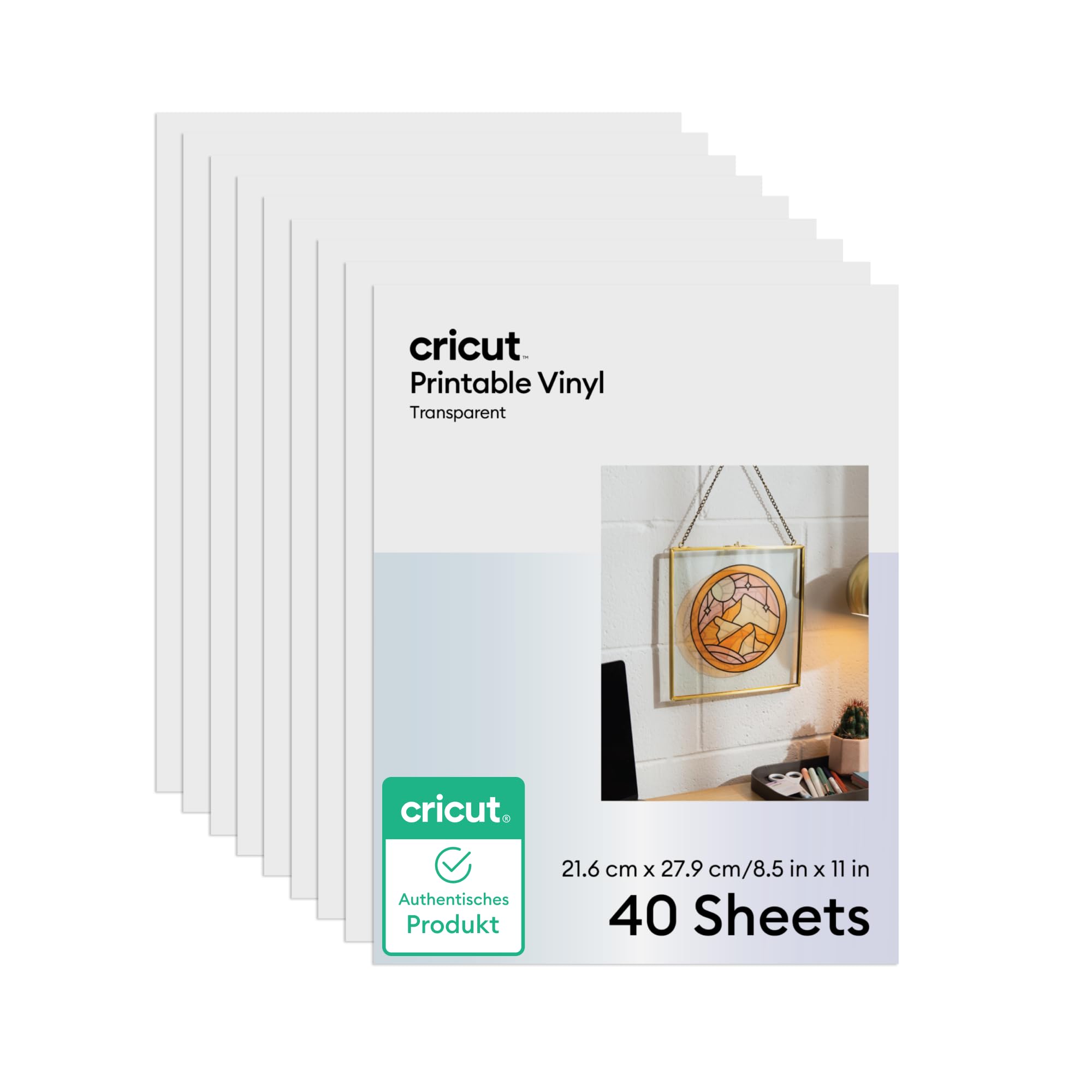 cricut-maker-vinyl-transparent-a4-40-bogen-bedruckbar image 1