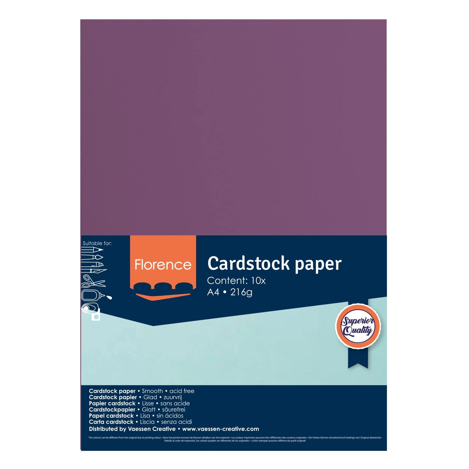 vaessen-florence-cardstock-tonkarton-lila-a4-10-bogen-216g image 6