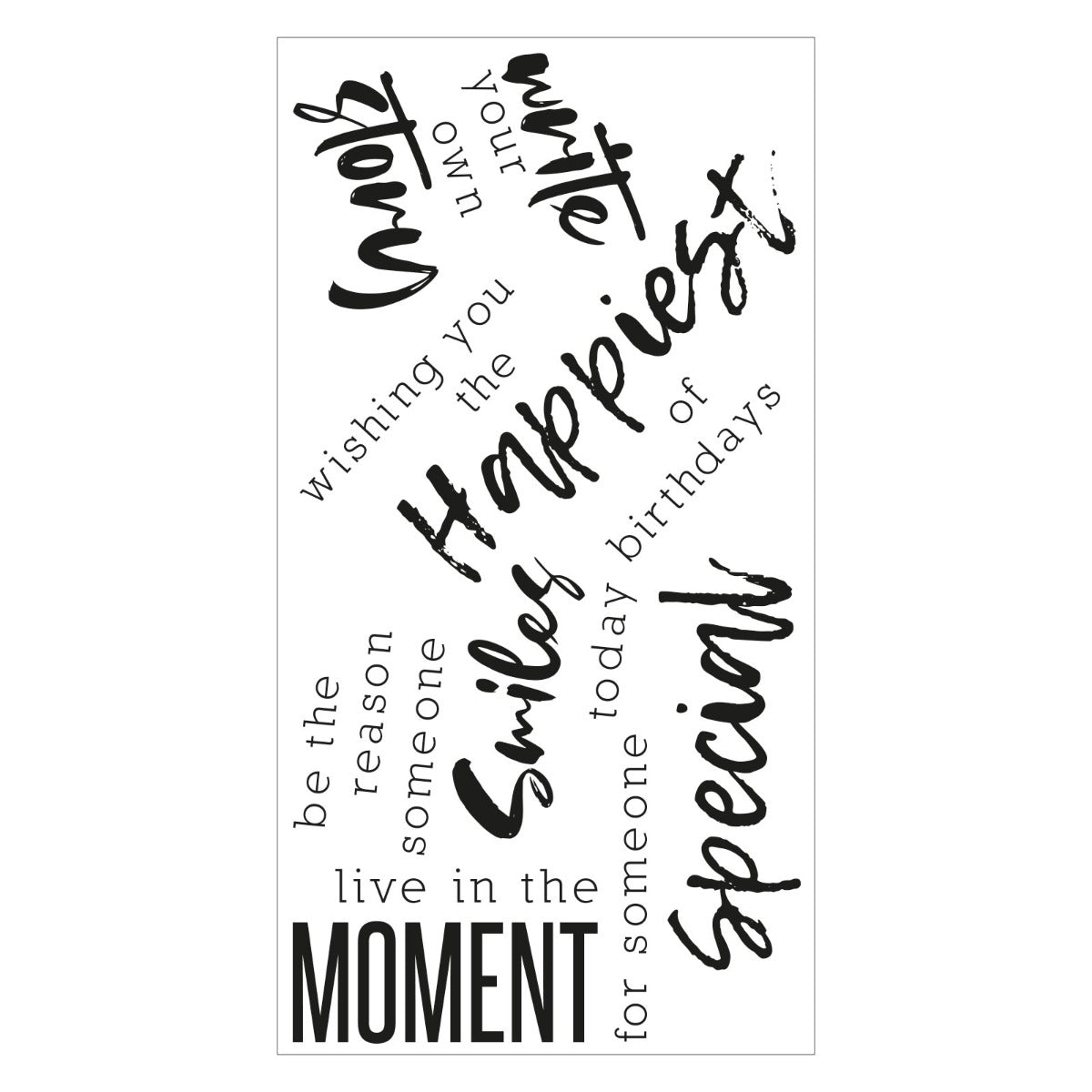 sizzix-clear-stamps-sunnyside-sentiments-2-stempel-5tlg-spr-che image 2