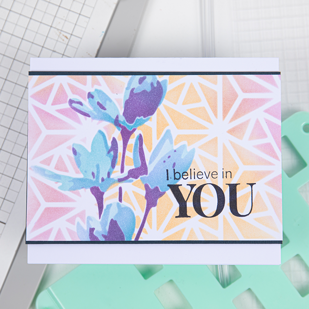 sizzix-layered-stencils-geo-flowers-schablonen-4tlg-blumen image 4