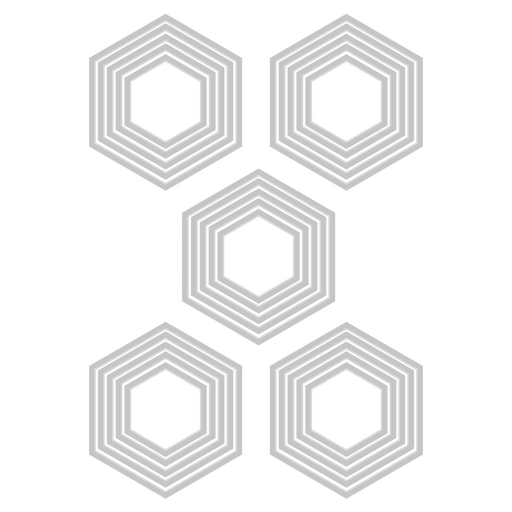sizzix-thinlits-stacked-tiles-hexagons-stanzschablonen-25tlg-tim-holtz image 2