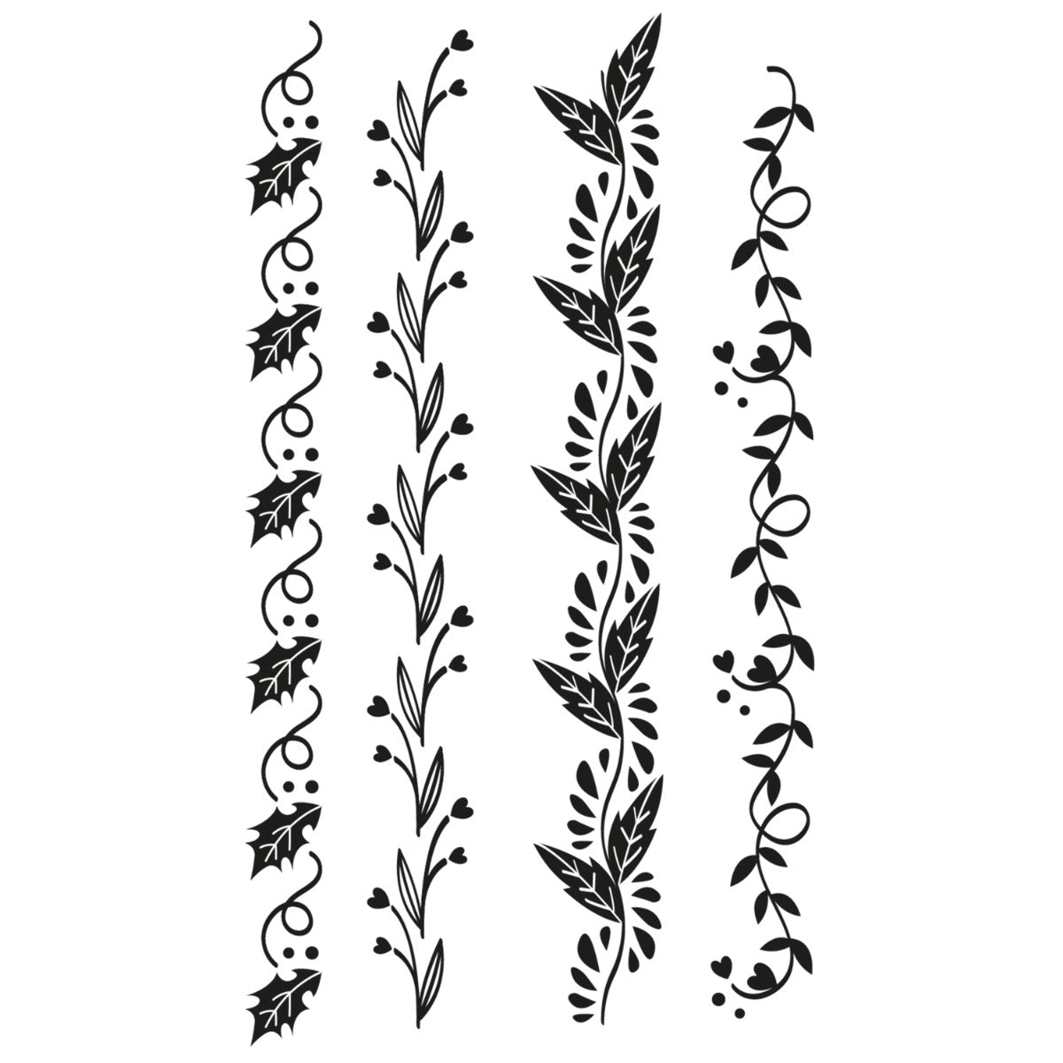 sizzix-clear-stamps-organic-borders-4tlg-bord-ren-botanik image 1