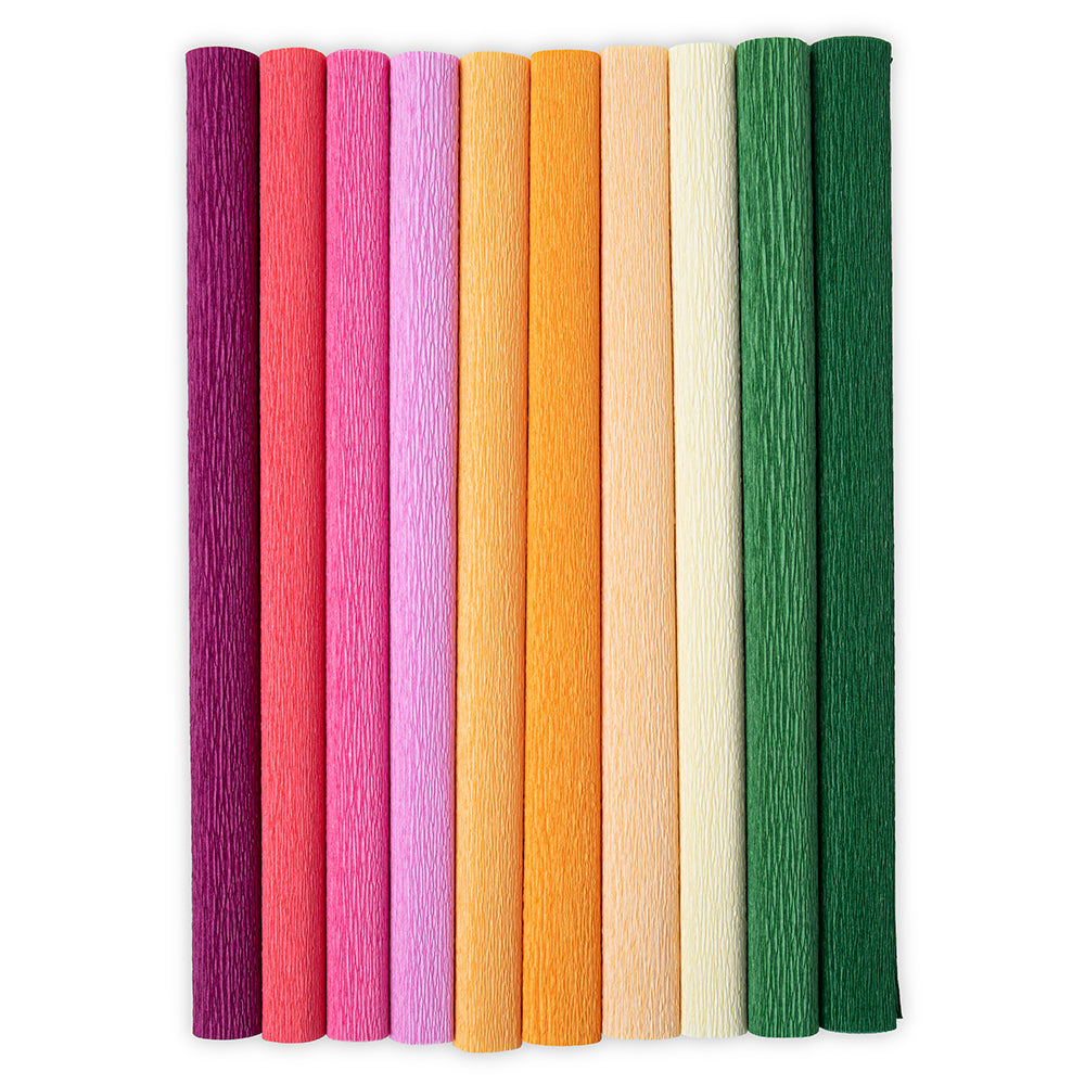 sizzix-surfacez-krepppapier-color-splash-10-blatt-blumen image 1