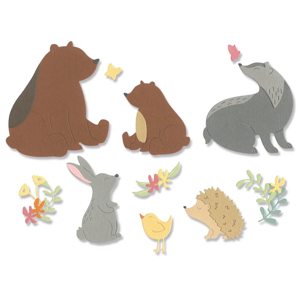 sizzix-thinlits-nature-friends-stanzschablonen-11-tlg-tiere image 1