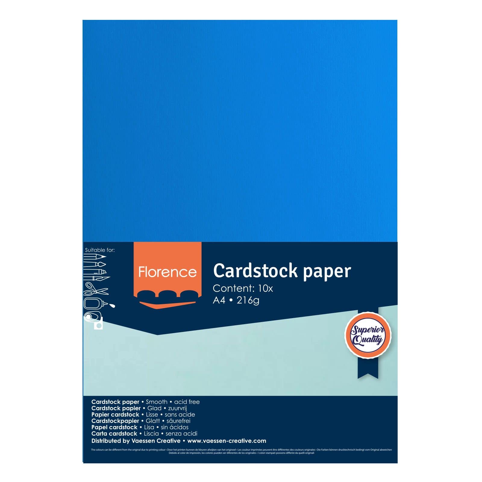 vaessen-florence-cardstock-a4-denim-blau-216g-10-blatt image 6