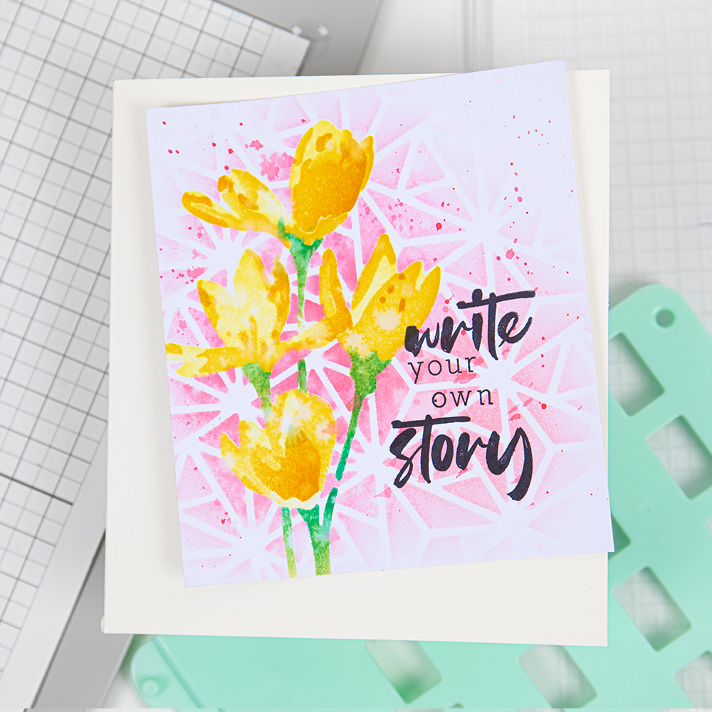 sizzix-layered-stencils-geo-flowers-schablonen-4tlg-blumen image 5