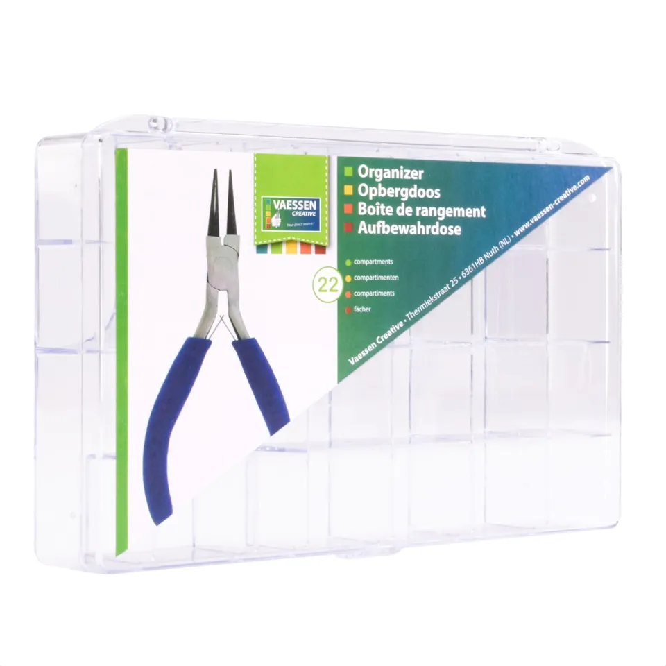 vaessen-creative-florence-aufbewahrungsbox-22-f-cher-transparent image 1