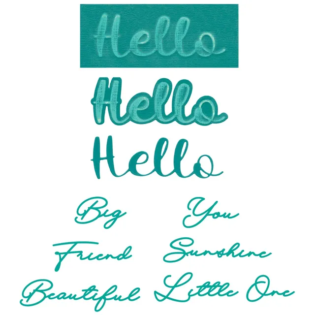 sizzix-thinlits-take-twos-hello-stanzschablonen-10-tlg-schrift image 1