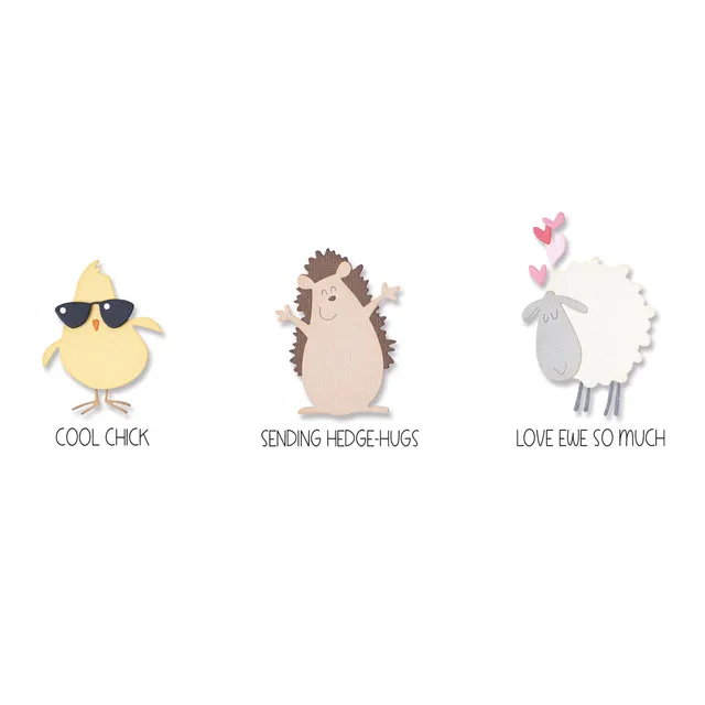 sizzix-thinlits-crazy-creatures-stempelset-6-3-tiere-lustig image 1