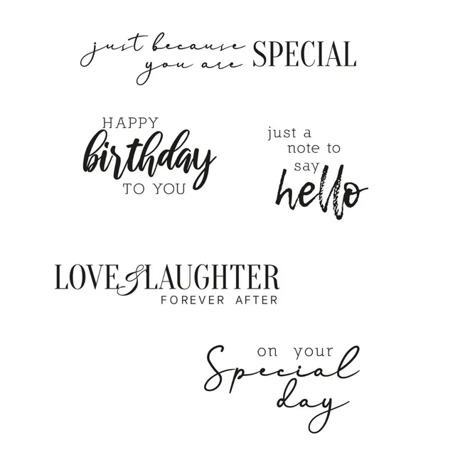 sizzix-clear-stamps-sunnyside-sentiments-6-stempel-5er image 1