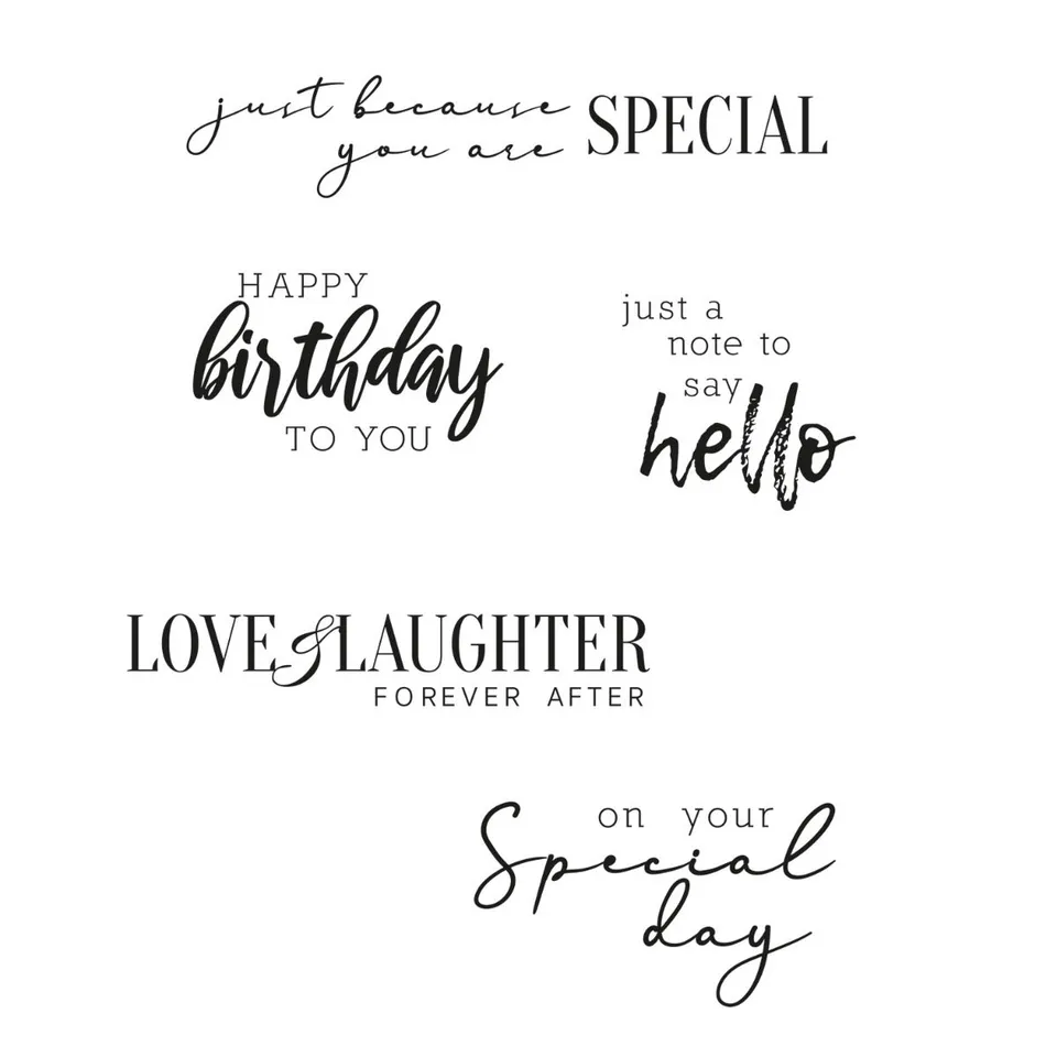 sizzix-clear-stamps-sunnyside-sentiments-6-stempel-5er image 1