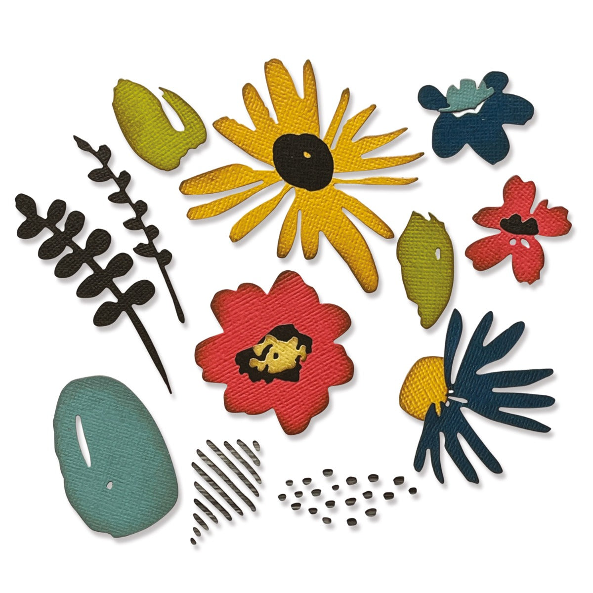 sizzix-thinlits-modern-floristry-stanzschablonen-11-tlg-blumen image 1