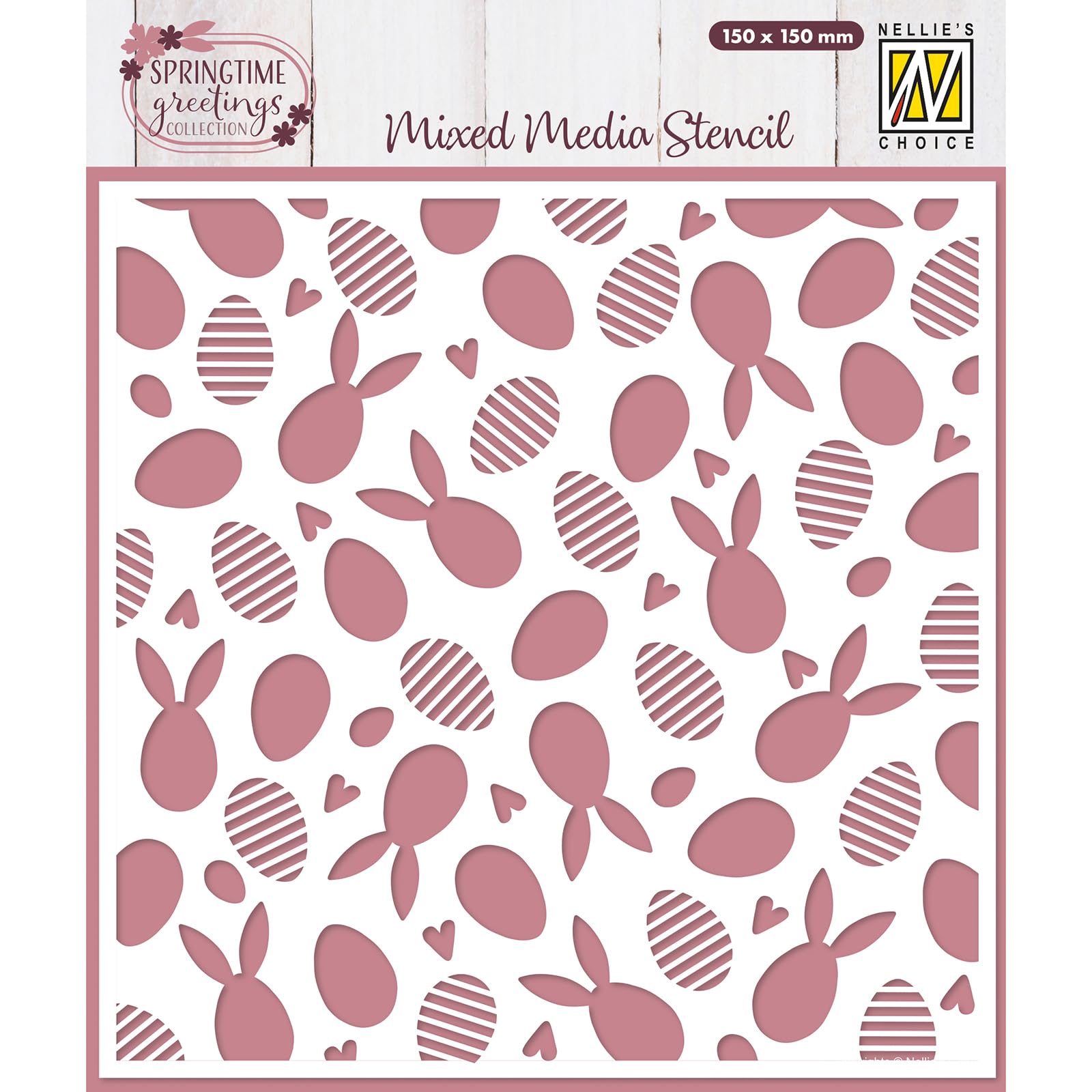 nellie-s-choice-ostern-schablone-hase-ostereier-15x15-cm image 1